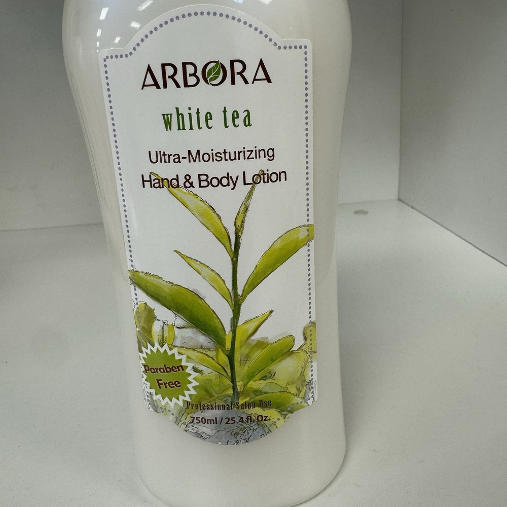 ARBORA Hand & Body Lotion WHITE TEA 25.4OZ/750ML Natural Ultra-Moisturizing